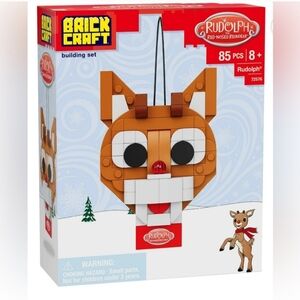 Brickcraft Rudolph Ornament Brick Building Kit (85-Plastic Piece Set)